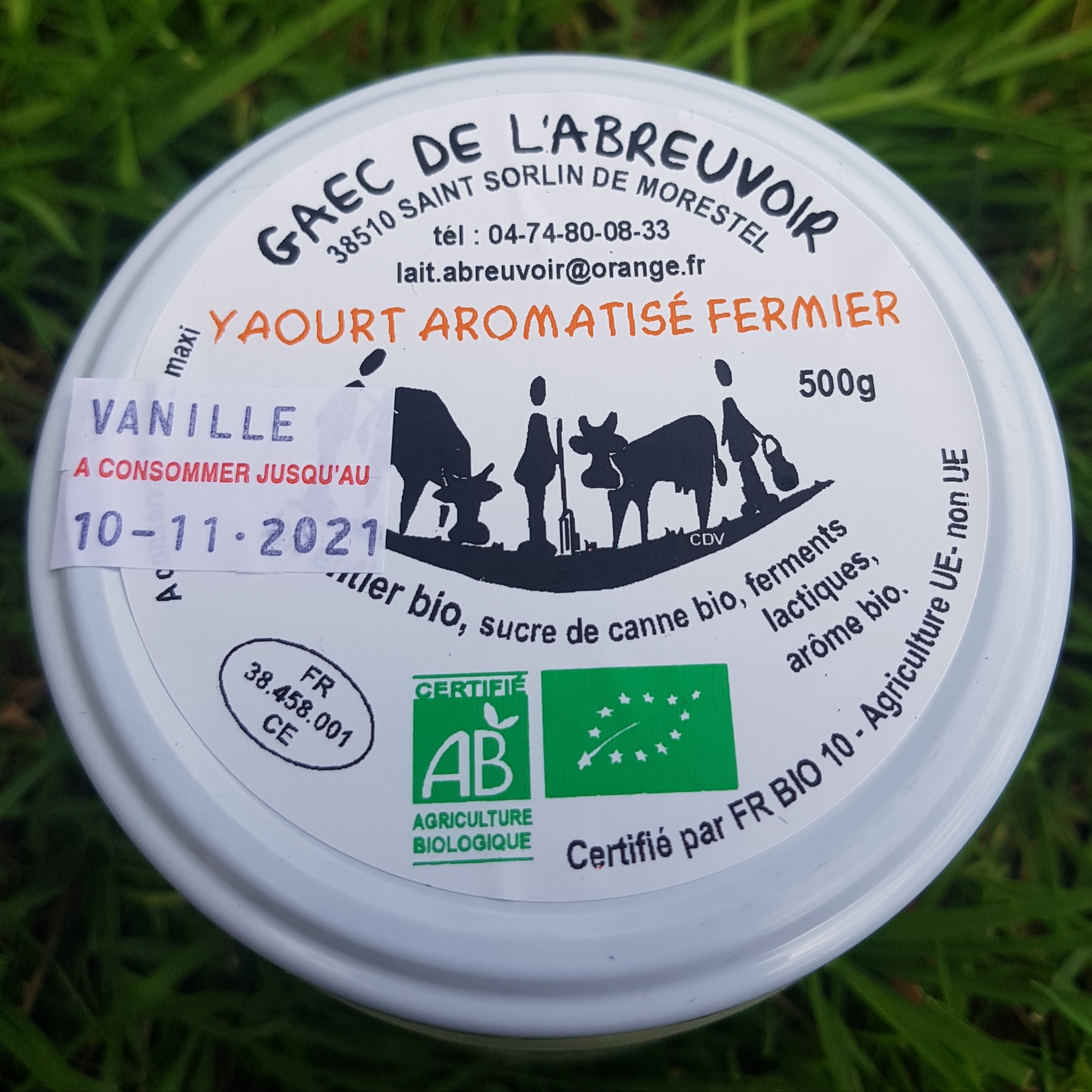 Yaourts fermiers bio arôme caramel - 500 g - La Grande Dennerie