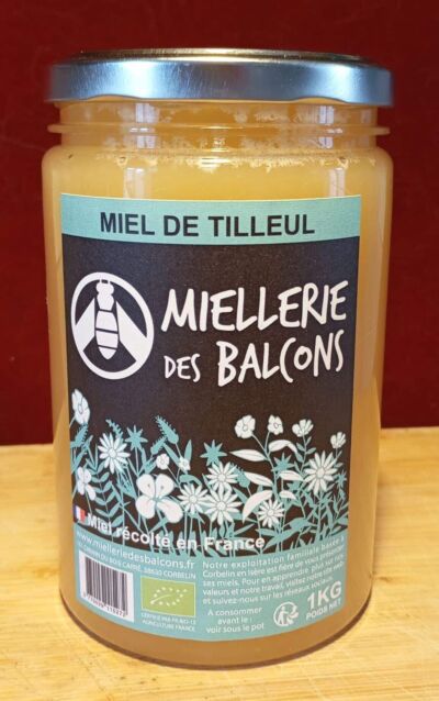 Miel Tilleul BIO - miellerie des balcons